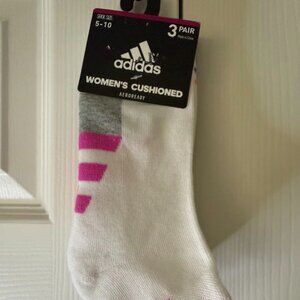 Adidas Women’s Cushioned Low-Cut Socks – 3 Pairs (Size 5–10)